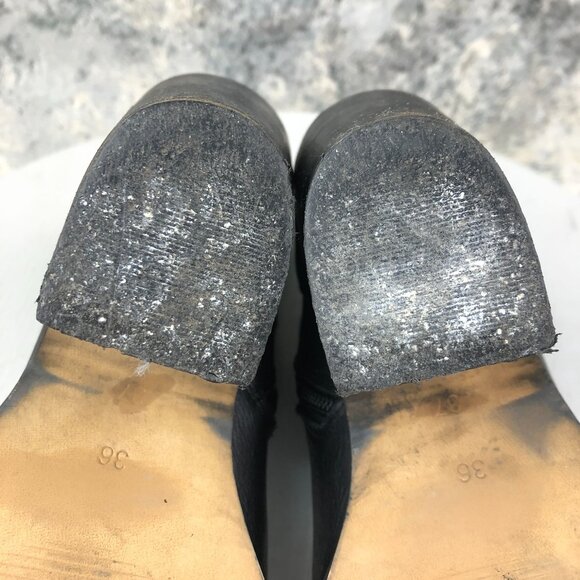 Topshop Women's Size 36** Soft Black Leather High Heel Side Zip Ankle Boots - Picture 12 of 16
